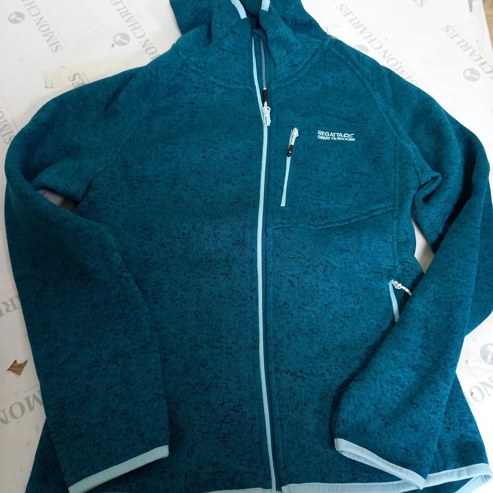 REGATTA ZIP HOODIE IN TEAL - UK 14