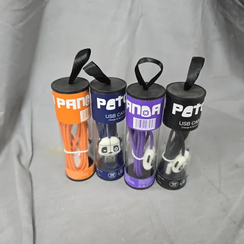 APPROXIMATELY 18 ASSORTED PATCH USB LIGHTNING CONNECTORS CABLES TO INCLUDE ORANGE , PURPLE, NAVY & BLACK VARIATIONS