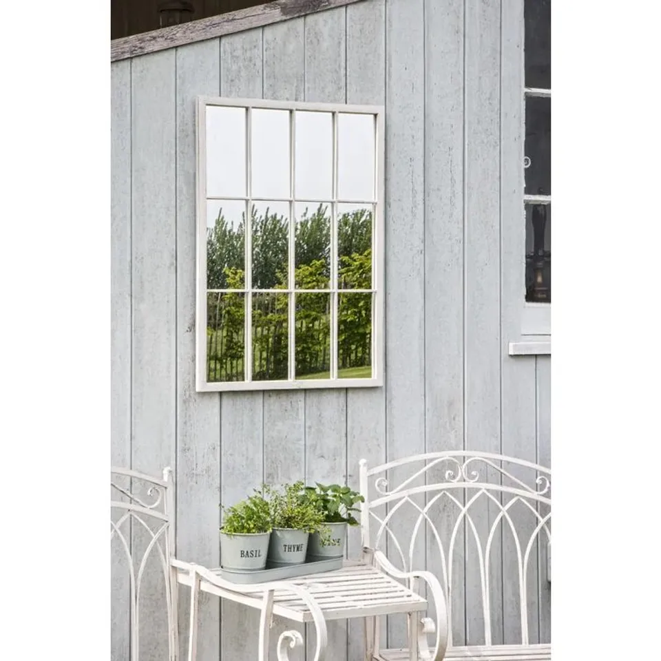 BOXED TURCOT METAL WINDOW PANE WALL MIRROR (1 BOX)