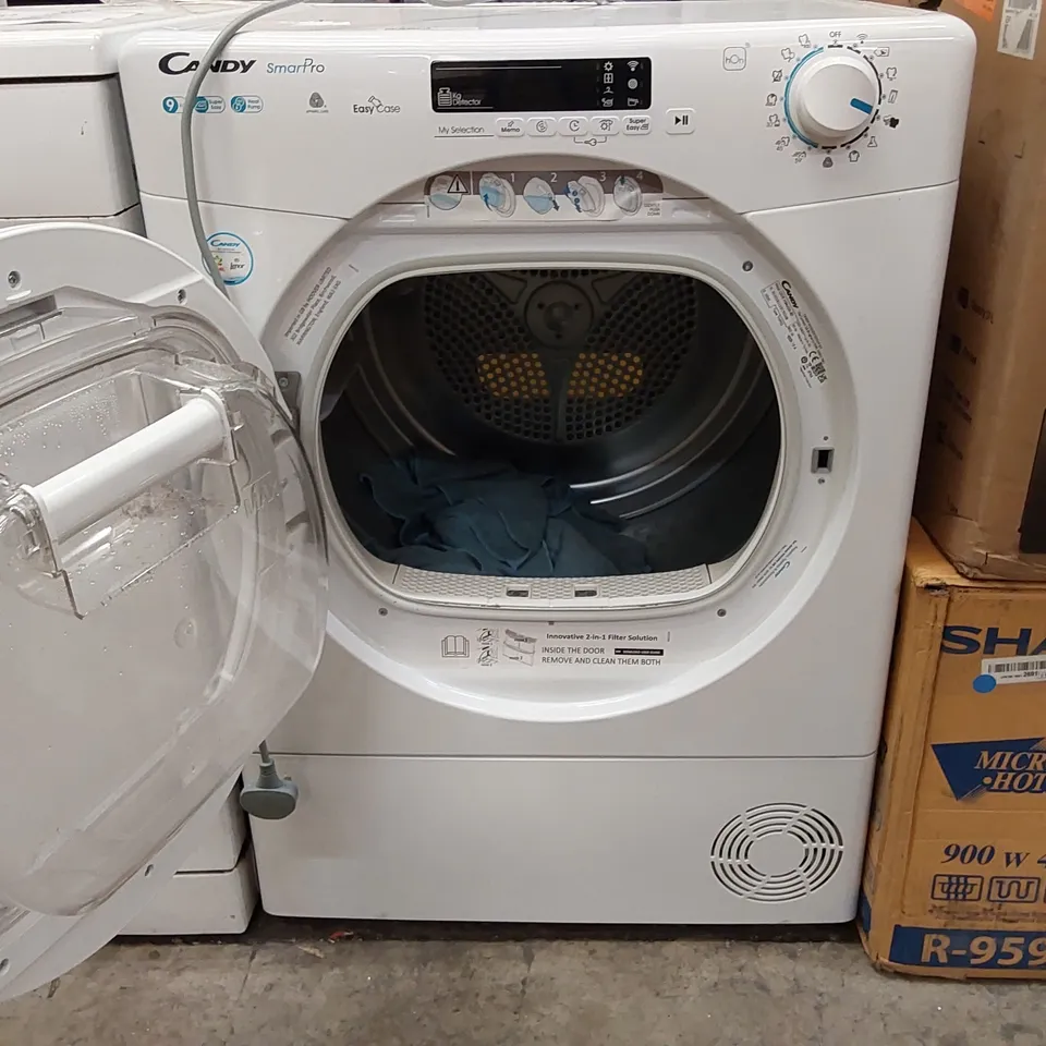 CANDY SMART PRO CSOE H9A2DE-80 9KG HEAT PUMP TUMBLE DRYER, A++ RATED WITH WIFI CONNECTIVITY - WHITE