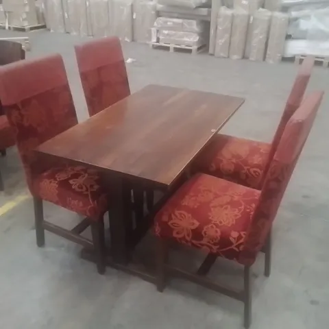 PUB RESTAURANT DINING TABLE WITH 4 CHAIRS