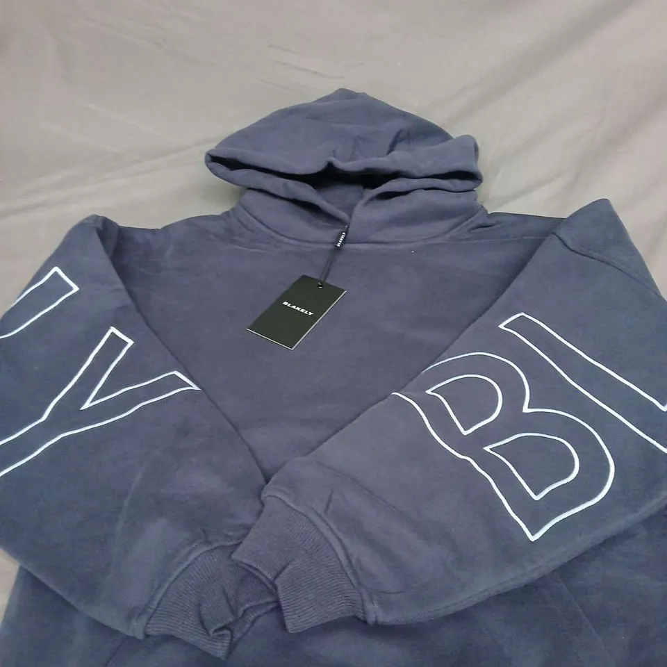 BLAKELY SLOGAN HOODIE SIZE XS