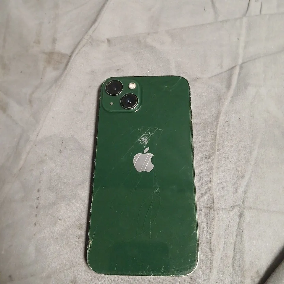 APPLE IPHONE 13 SMARTPHONE – GREEN - CRACKED SCREEN