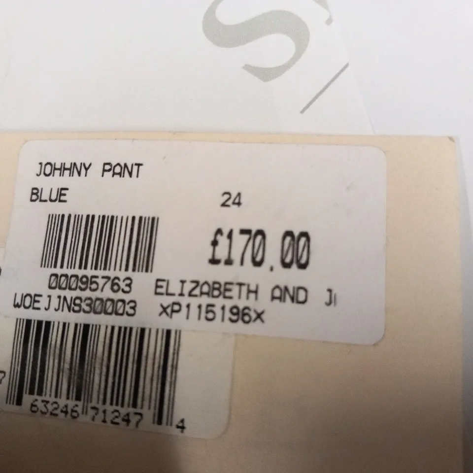 TEXTILE ELIZABETH AND JAMES JOHNNY BLUE PANTS SIZE 25