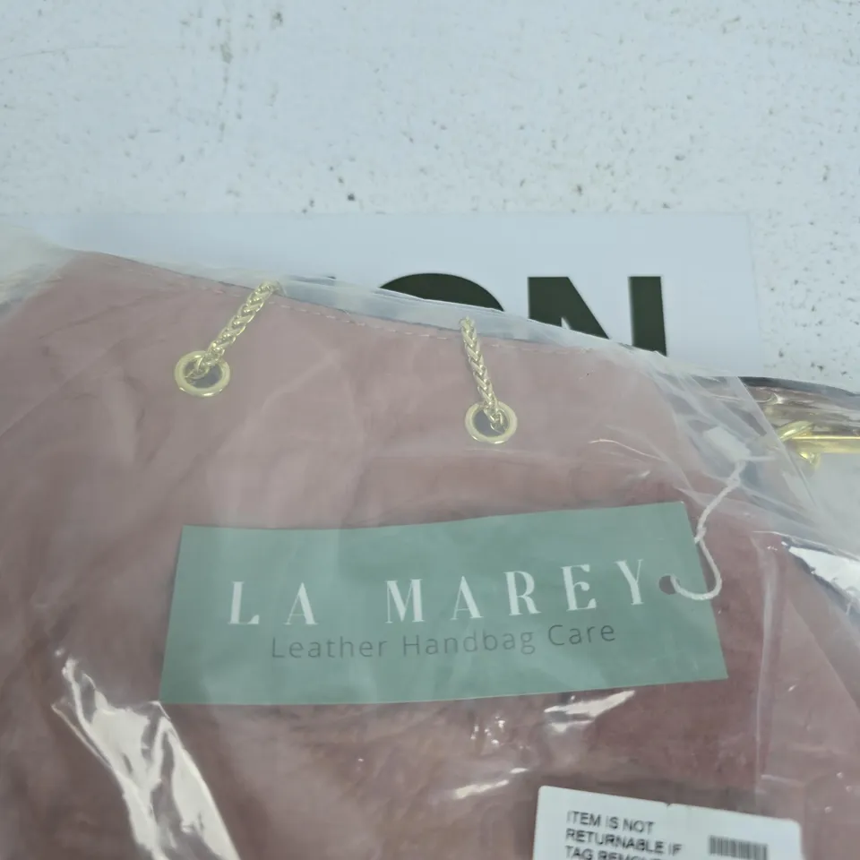LA MAREYA LEATHER HANDBAG – PINK