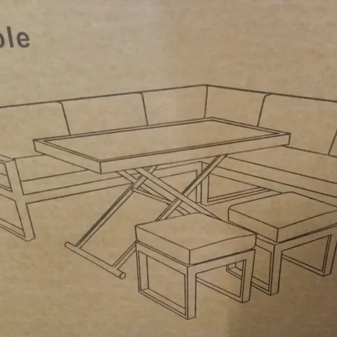 BOXED CUBA OUTDOOR PATIO TABLE // TABLE ONLY (1 BOX)