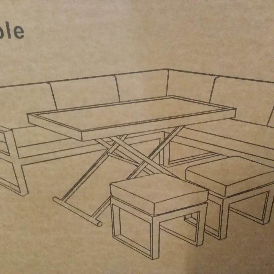 BOXED CUBA OUTDOOR PATIO TABLE // TABLE ONLY (1 BOX)