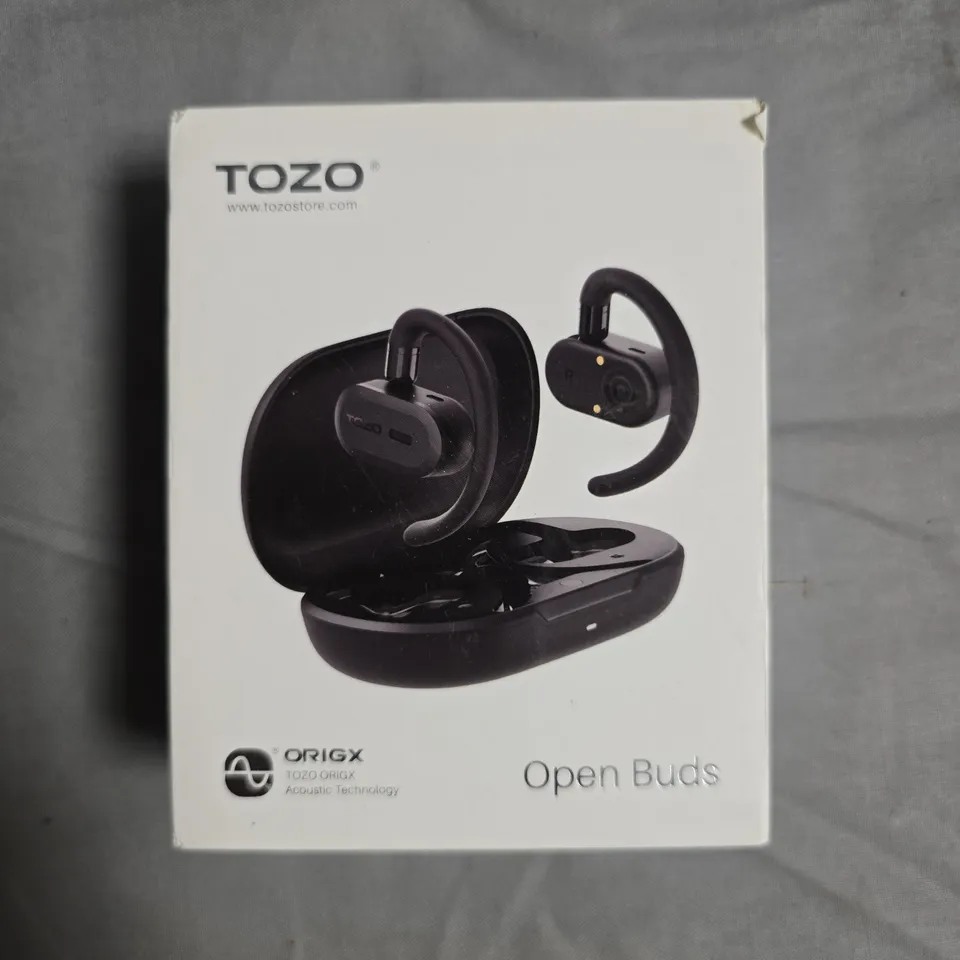 TOZO OPEN BUDS WIRELESS EARBUDS – BLACK/GRAY WITH CHARGING CASE