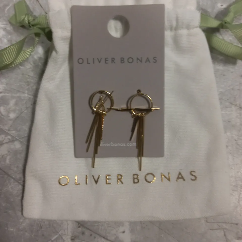 OLIVER BONAS ERR AIDA ROUND AND BAR EARRINGS