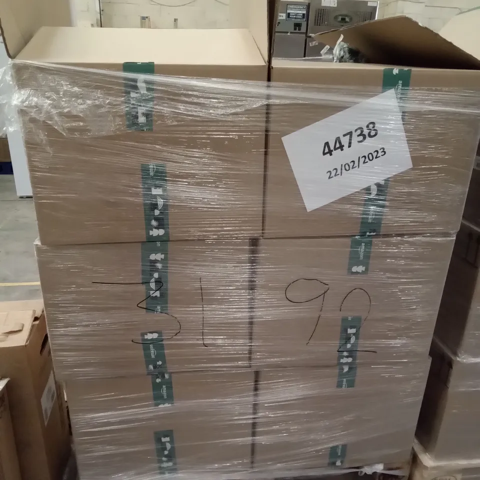 PALLET OF ASSORTED ITEMS INCLUDING WATER BALLOONS, FUNNY SHAPED LAMP, COFFEE GRINDER, NOTEBOOK AC ADAPTER, GOLD TINSEL, PUSH & POP FIDGET TOYS