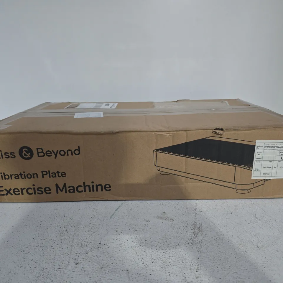 BLISS & BEYOND VIBRATION PLATE EXERCISE MACHINE – BOXED