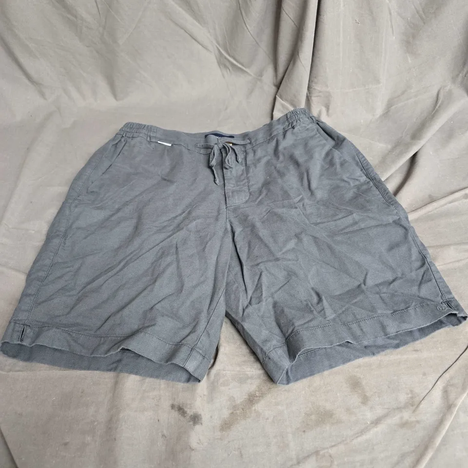 MR MARVIS THE SHORT LINENS IN STORM GREY SIZE W34/L