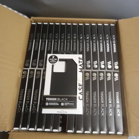 BOX OF APPROXIMATELY 56 CASEMATE TOUGH IPHONE 13 PRO CASES IN BLACK