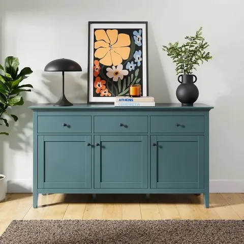 BOXED LYNTON WIDE SIDEBOARD - PACIFIC BLUE (2 BOXES)