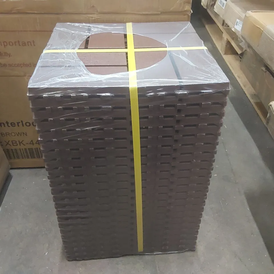 BOX OF APPROXIMATELY 44 INTERLOCKING DECK TILES