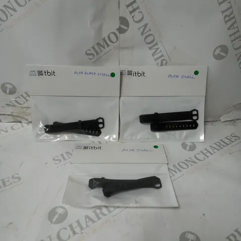 BOX OF APPROX 20 FITBIT ALTA BLACK SMALL RUBBER STRAPS