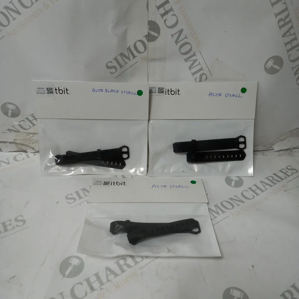 BOX OF APPROX 20 FITBIT ALTA BLACK SMALL RUBBER STRAPS 