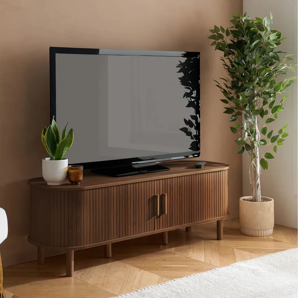 BOXED SUIRE TV STAND FOR TVS UP TO 60" - WALNUT (1 BOX)