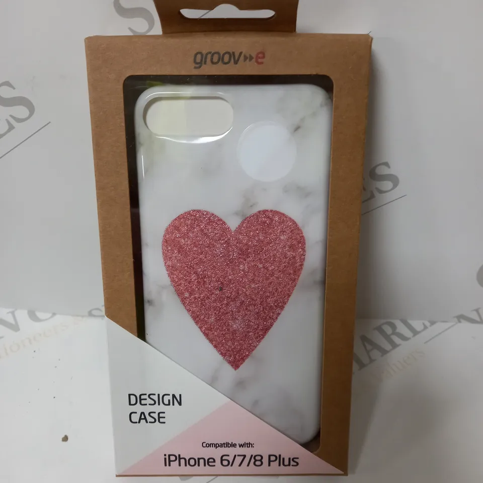 BOX OF APPROXIMATELY 100 GROOV-E IPHONE 6/7/8 DESIGN CASES MARBLE WITH HEART GV-MP037