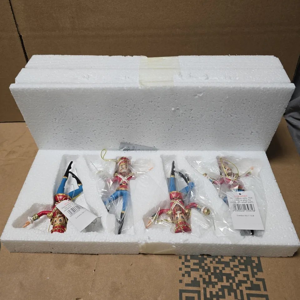 12 X GISELA GRAHAM HANGING NUTCRACKER CHRISTMAS TREE DECORATIONS