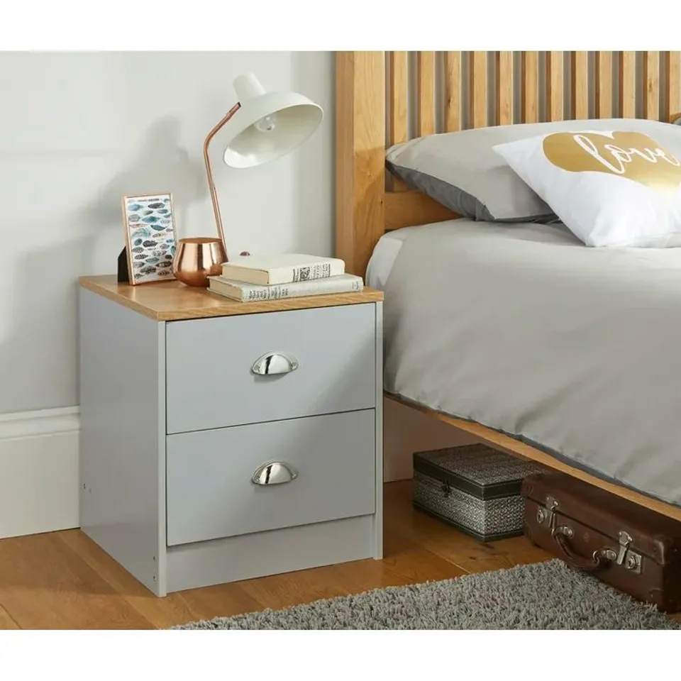 BOXED KRAL MANUFACTURED WOOD BEDSIDE TABLE (1 BOX)