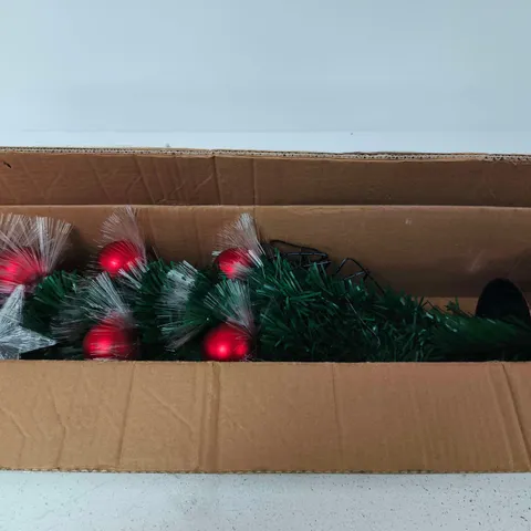 BOXED 90CM GREEN PVC FIBER OPTIC CHRISTMAS TREE