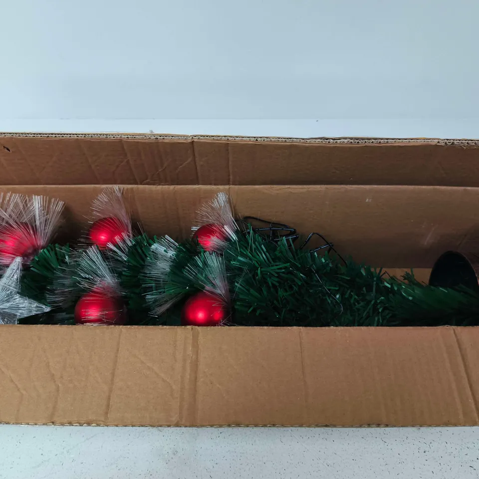 BOXED 90CM GREEN PVC FIBER OPTIC CHRISTMAS TREE