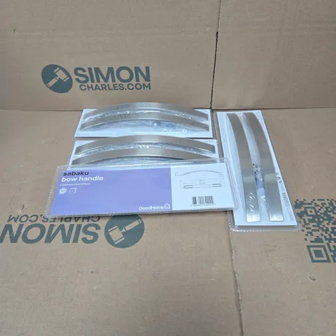 4 X SABAKU BOW HANDLE STAINLESS STEEL EFFECT 