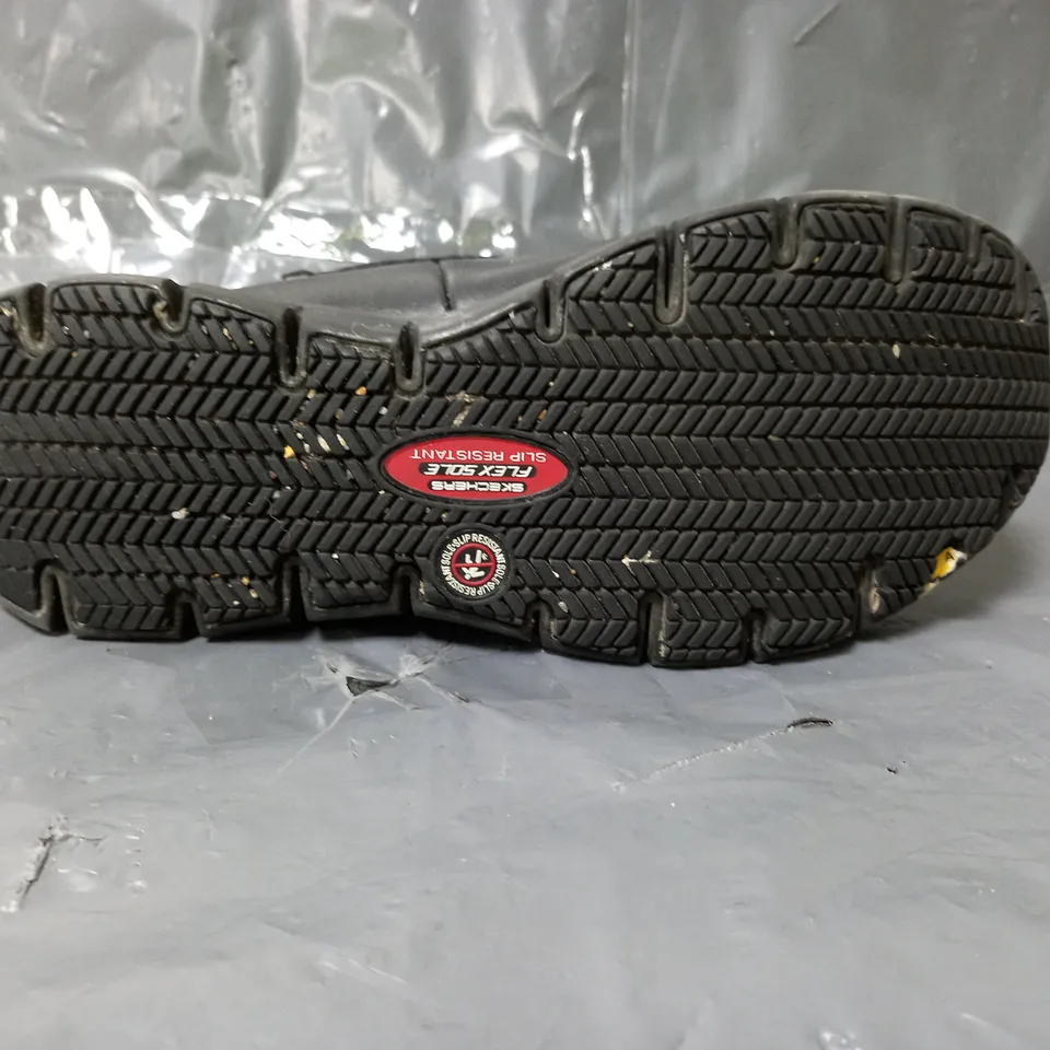 SKECHERS SURE TRACK RELAXED FIT SLIP RESISTANT SHOES BLACK SIZE 6