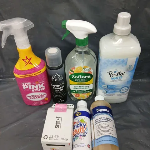 9 X ASSORTED HOUSEHOLD PRODUCTS TO INCLUDE MULTI PURPOSE CLEANER, STICKY STUFF REMOVER, OUTDOOR APPAREL WASH ETC - COLLECTION ONLY 