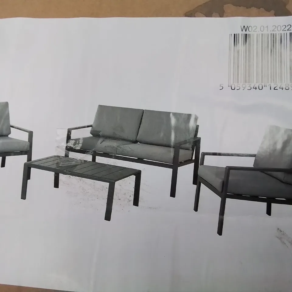 BOXED MOREA ALUMINIUM COFFEE SET WITH CUSHIONS