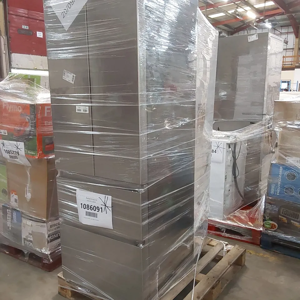 HISENSE FREESTANDING MULTI DOOR FRIDGE FREEZER AND RUSSELL HOBBS WHITE 54CM WIDE 180CM FRIDGE FREEZER - UNPROCESSED RAW RETURNS