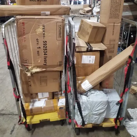 2 CAGES CONTAINING ASSORTED PRODUCTS INCLUDING DINING CHAIRS & ELECTRIC GLASS KETTLE