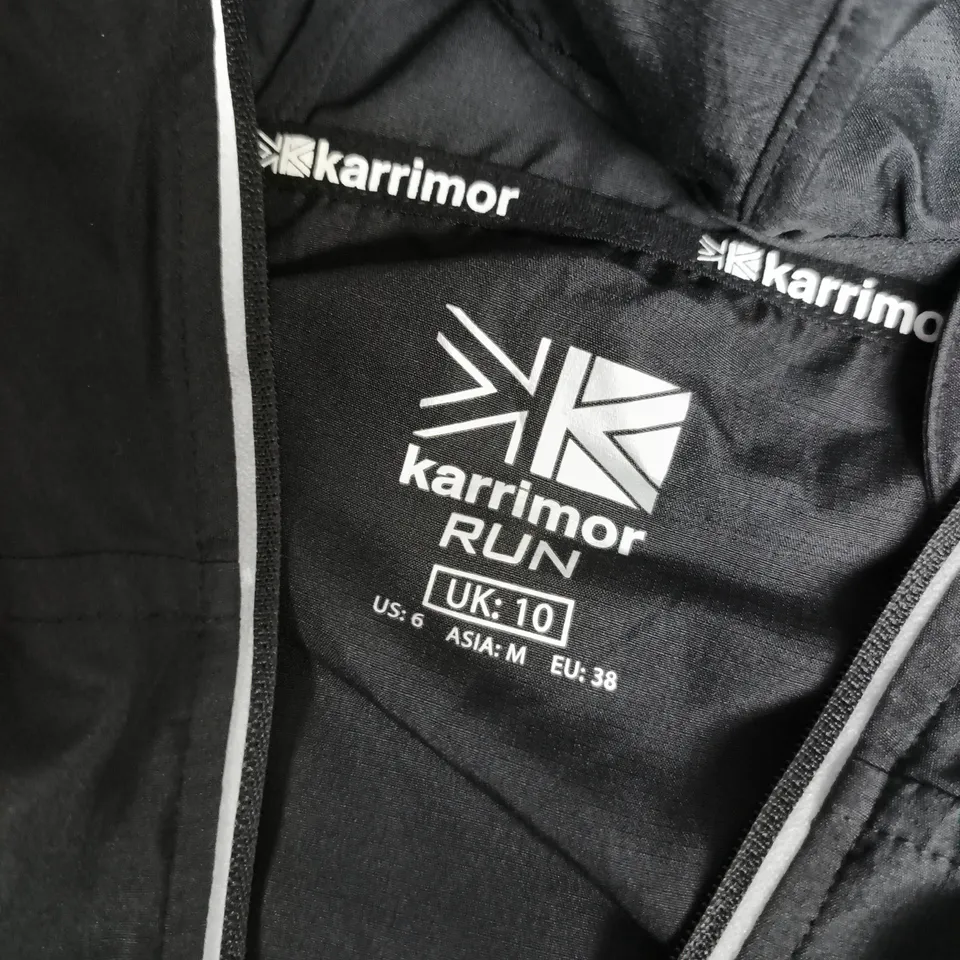 KARRIMOR RUN WINDBREAKER IN BLACK - UK 10