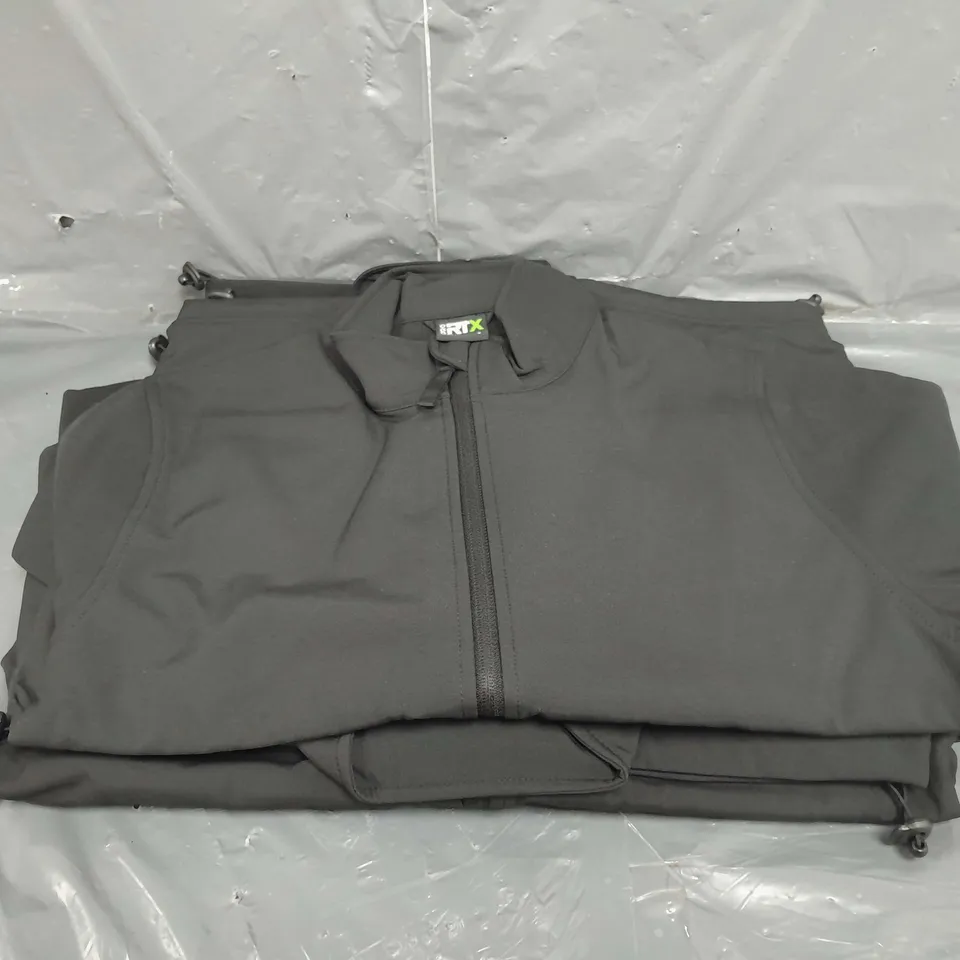 LOT OF FIVE BLACK ZIP UP JACKETS