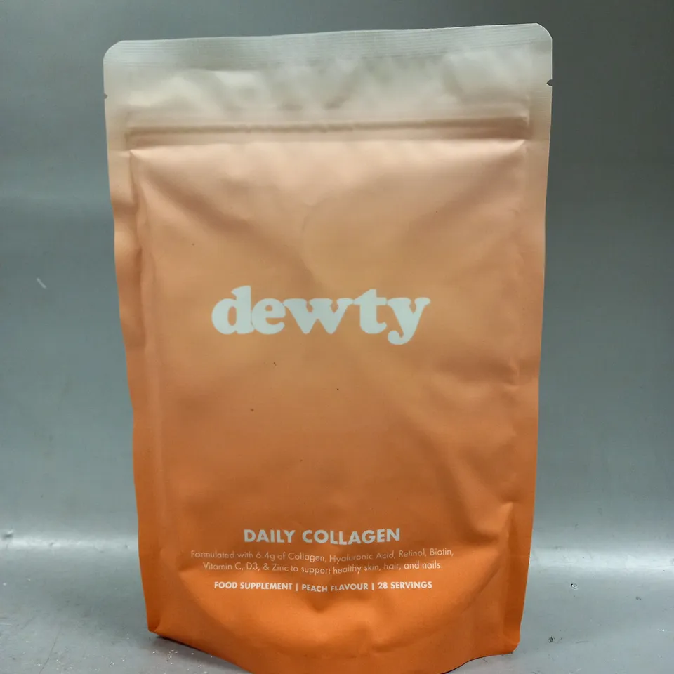 SEALED DEWTY DAILY COLLAGEN FOOD SUPPLEMENT - PEACH - 224G 