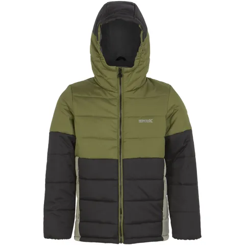 BRAND NEW REGATTA CHILDREN'S LOFTHOUSE VIII PADDED JACKET IN NEPHRITE GREEN/BLACK SIZE UK 5-6 YEARS