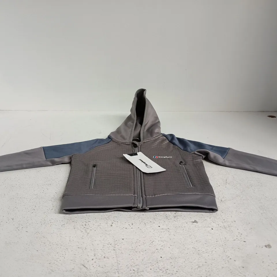 BERGHAUS GREY/BLUE ZIP CHILDREN'S TOP AGE 3 - 4