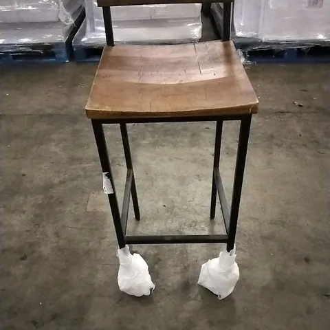 NOVITA HOME 70CM BLACK/OAK BAR STOOL