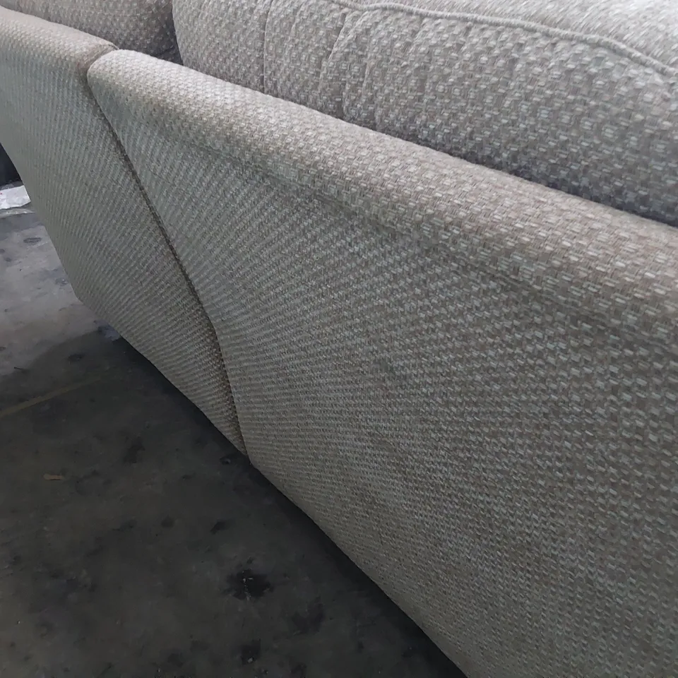 QUALITY BRITISH DESIGNER G PLAN SEATTLE POWER RECLINING THREE SEATER SOFA HOPSACK ROSE FABRIC