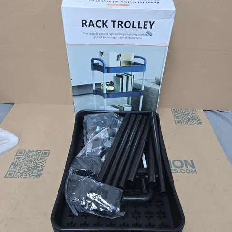 BOXED RACK TROLLEY IN BLACK