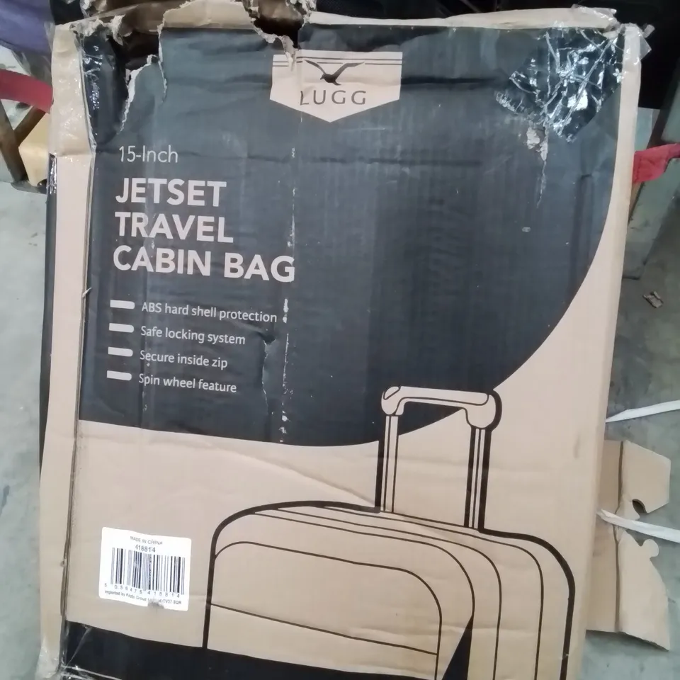 BOXED LUGG JETSET 15" TRAVEL CABIN SUITCASE -BLACK-