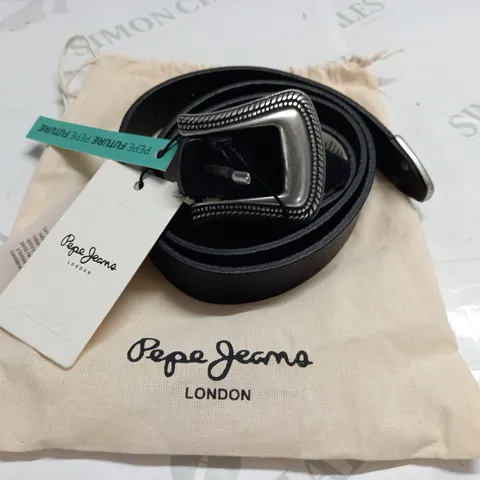 PEPE JEANS BLACK LEATHER JEANS
