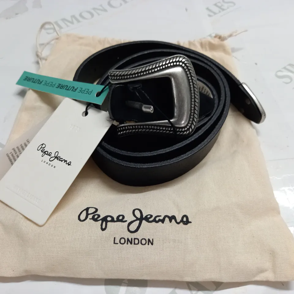 PEPE JEANS BLACK LEATHER JEANS 