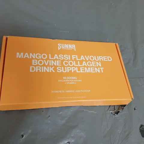 SUNNA MANGO LASSI FLAVOURED BOVINE COLLAGEN DRINK SUPPLEMENT – 14 SACHETS