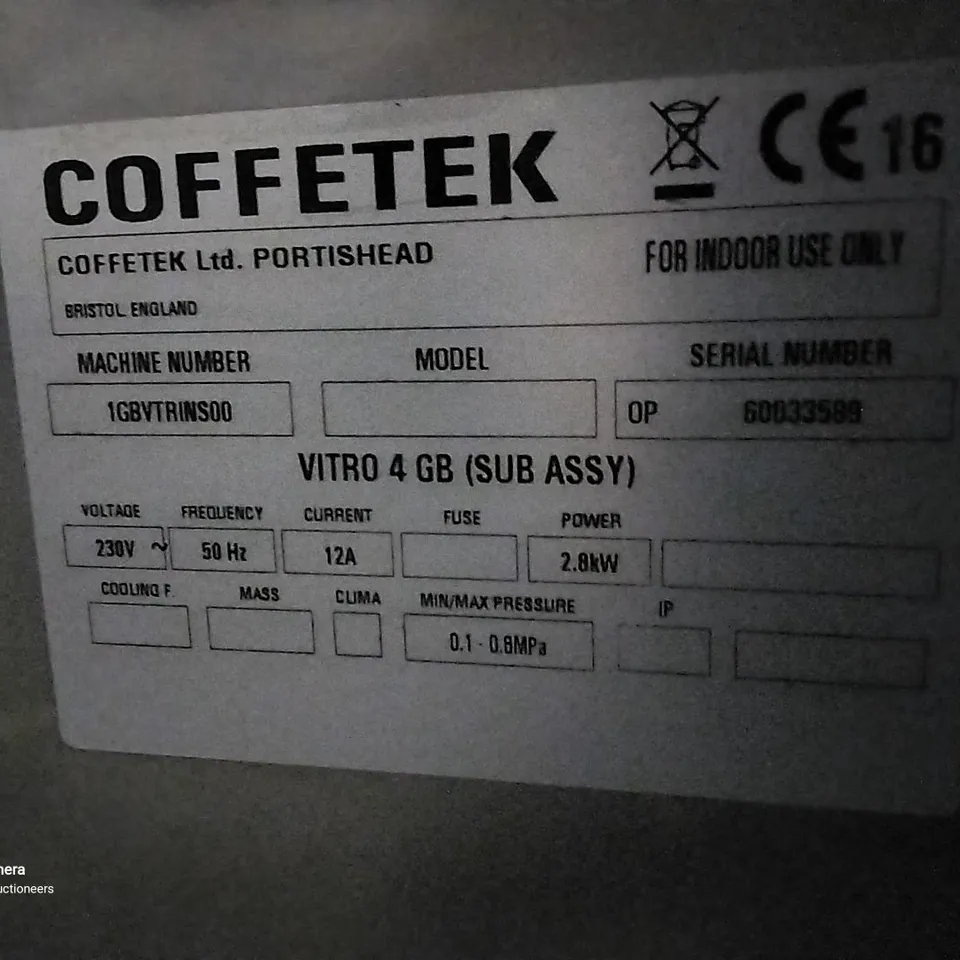 COFFETEK VITRO 4 GB COFFEE MACHINE