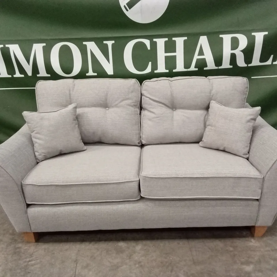 HALSTOW 2 SEATER FABRIC SOFA - SILVER RRP £729