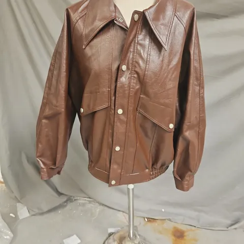 WOMENS CIDER LEATHER JACKET SIZE LARGE