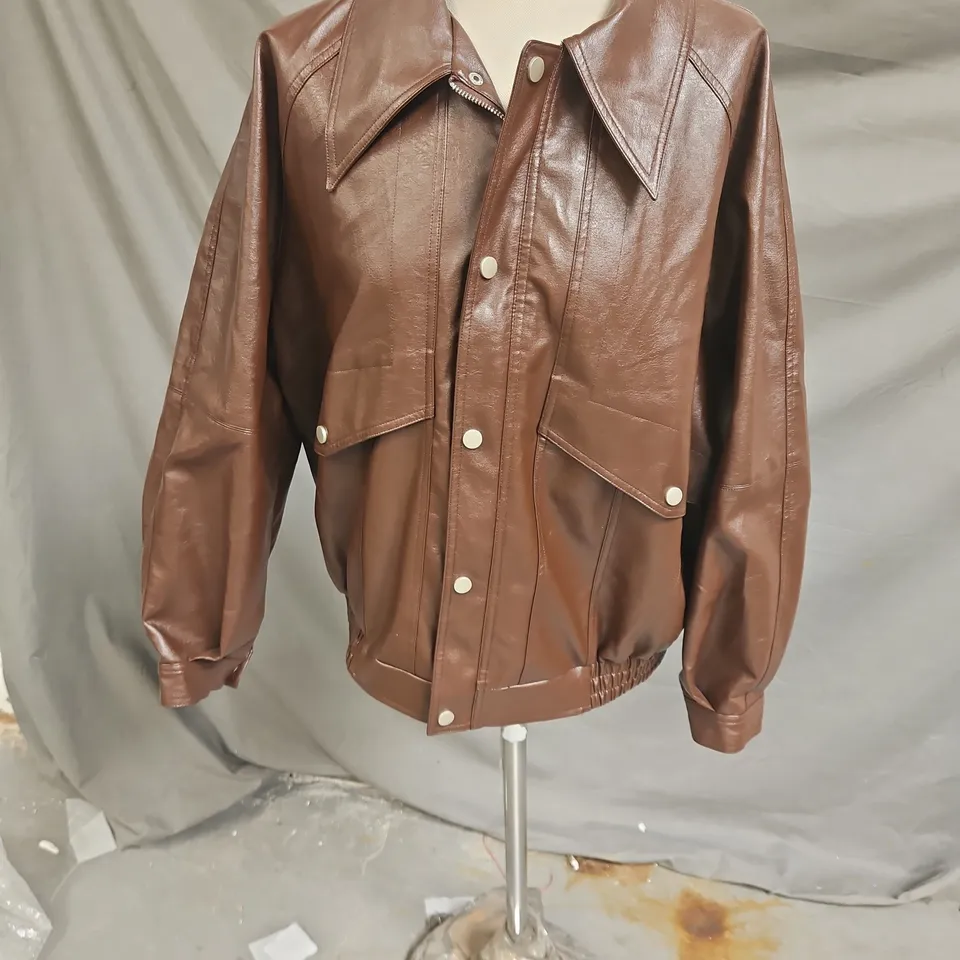 WOMENS CIDER LEATHER JACKET SIZE LARGE