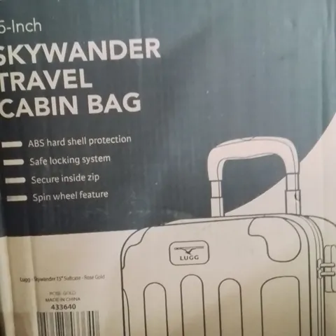 BOXED LUGG 15INCH SKYWANDER TRAVEL  CABIN BAG SILVER 